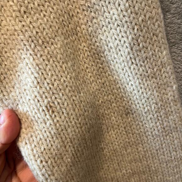 Vintage Floral Embroidered Knit Cardigan Y2K Cottagecore Wool Alpaca Blend Large - Picture 5 of 5